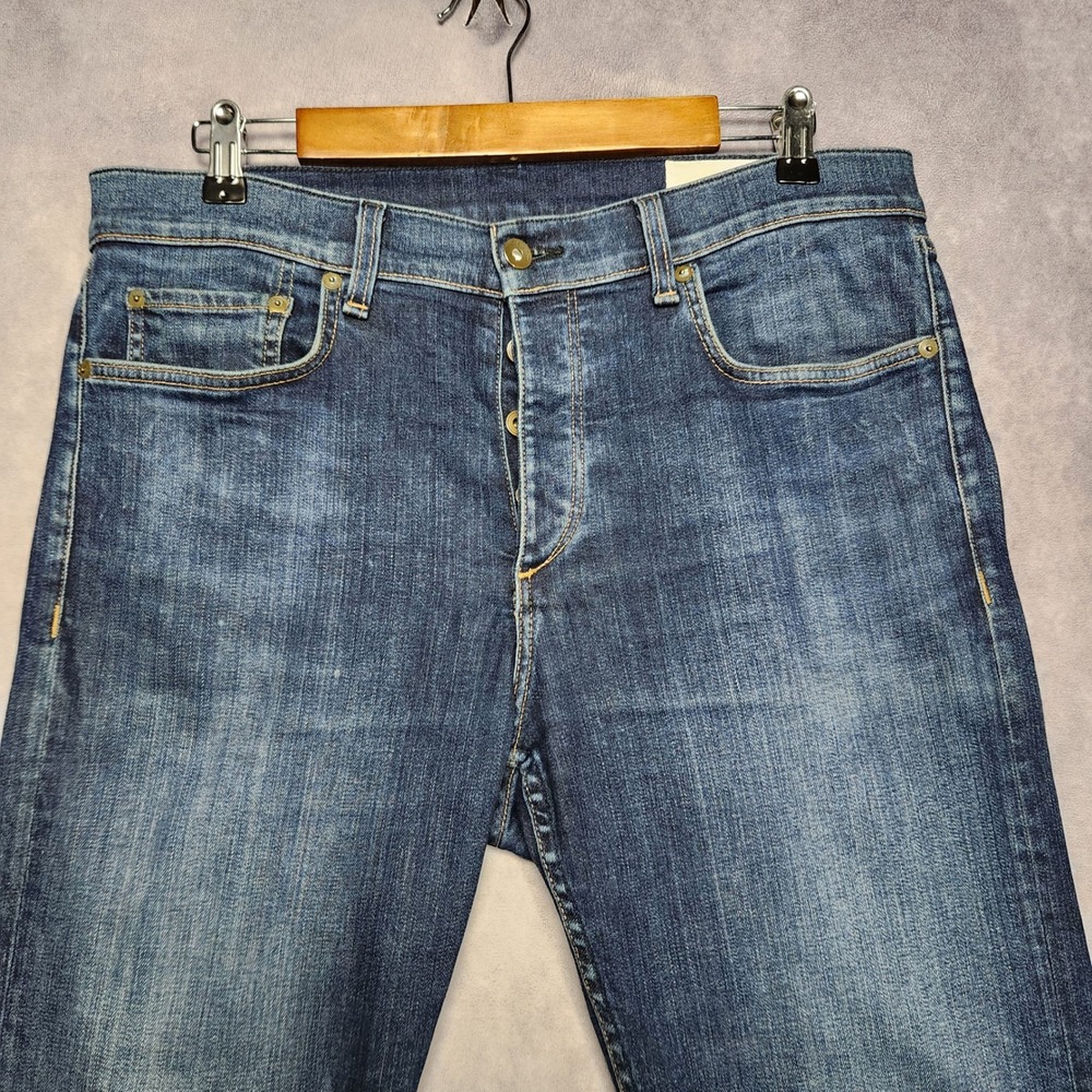 Rag & Bone Fit 1 Skinny Leg Jeans Mens 34x34 Dukes Dark Wash Made USA‎